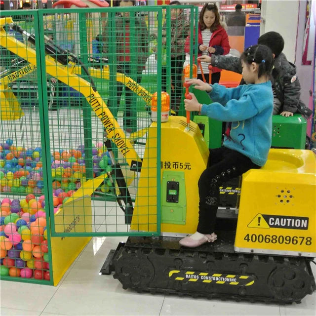 Kids Electric Mini Excavator Ride – Interactive Playground Digger