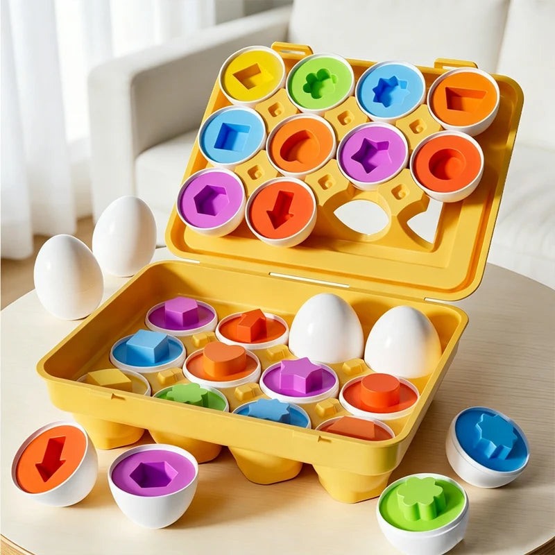 Montessori Egg Shape Matching Puzzle Toy for Toddlers