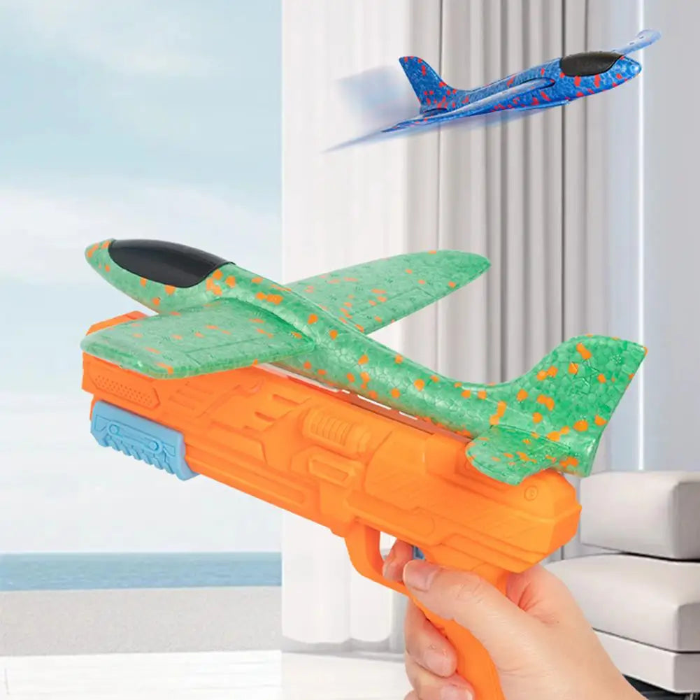 Kids Foam Aircraft Launcher Toy – Outdoor Flying Fun
