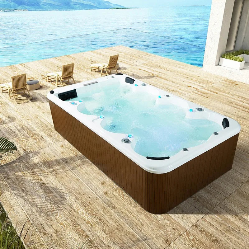 Outdoor Whirlpool Spa Tub With Massage Jets For 8 People