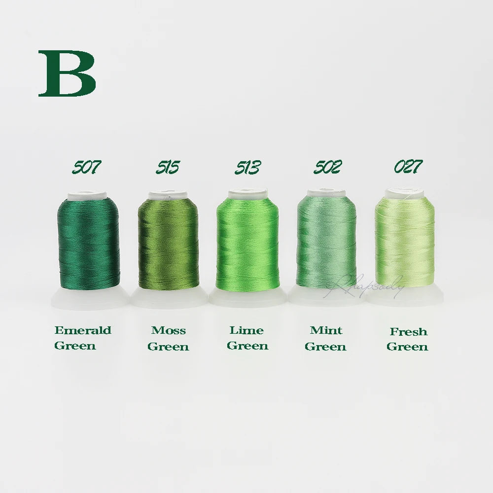 507 515 513 502 027 Color 40wt Polyester Embroidery Thread Set 60 Colors 550 Yards