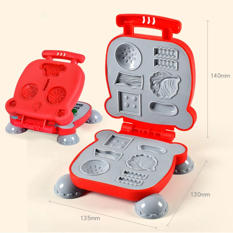Bread maker Color Kids Play Dough Food Set Ice Cream, Burger And Noodles