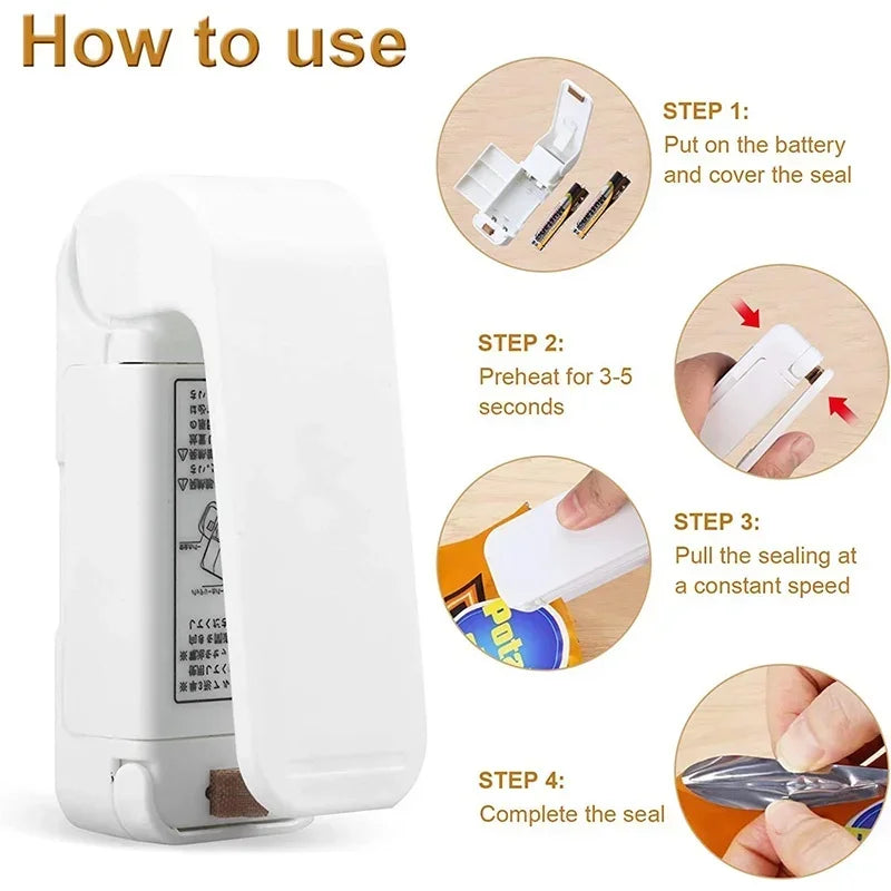 Mini Handheld Heat Bag Sealer For Food Storage