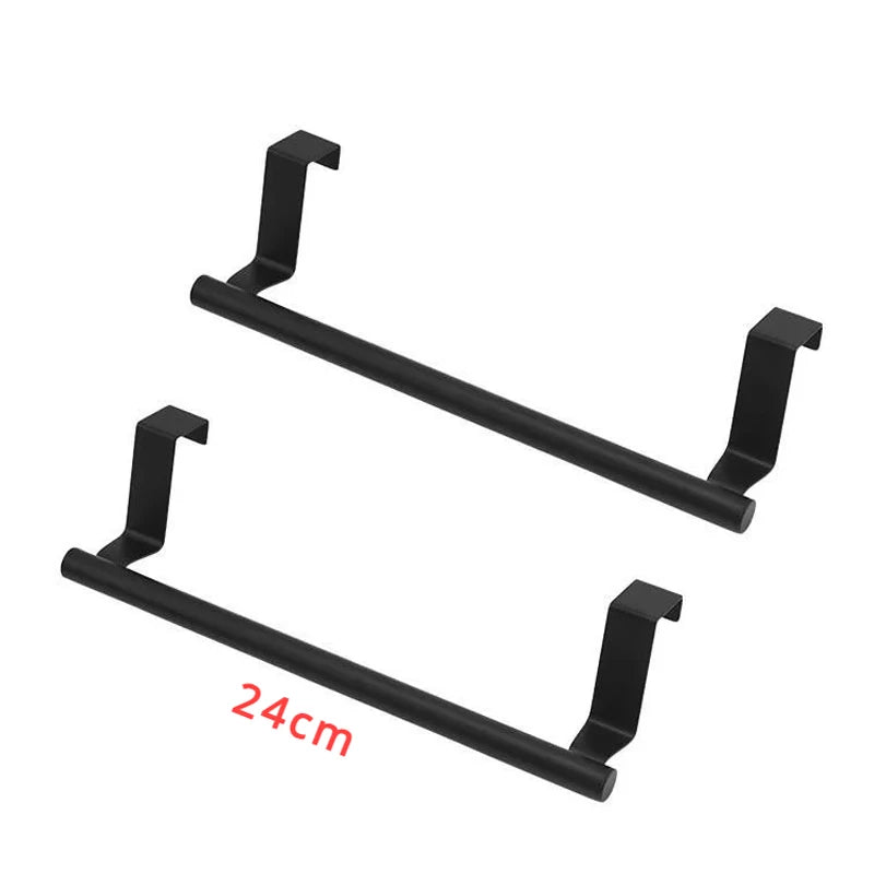 S 2Pcs Color Over Cabinet Stainless Steel Towel Rack Organizer