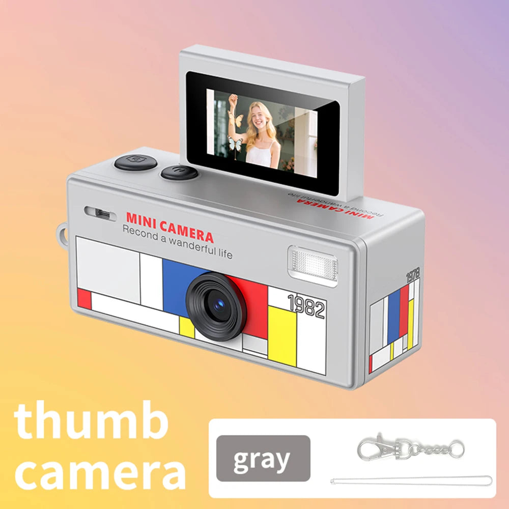 LK030 Gray Color Mini Thumb Keychain Camera 0.96" Screen 1080P CCD