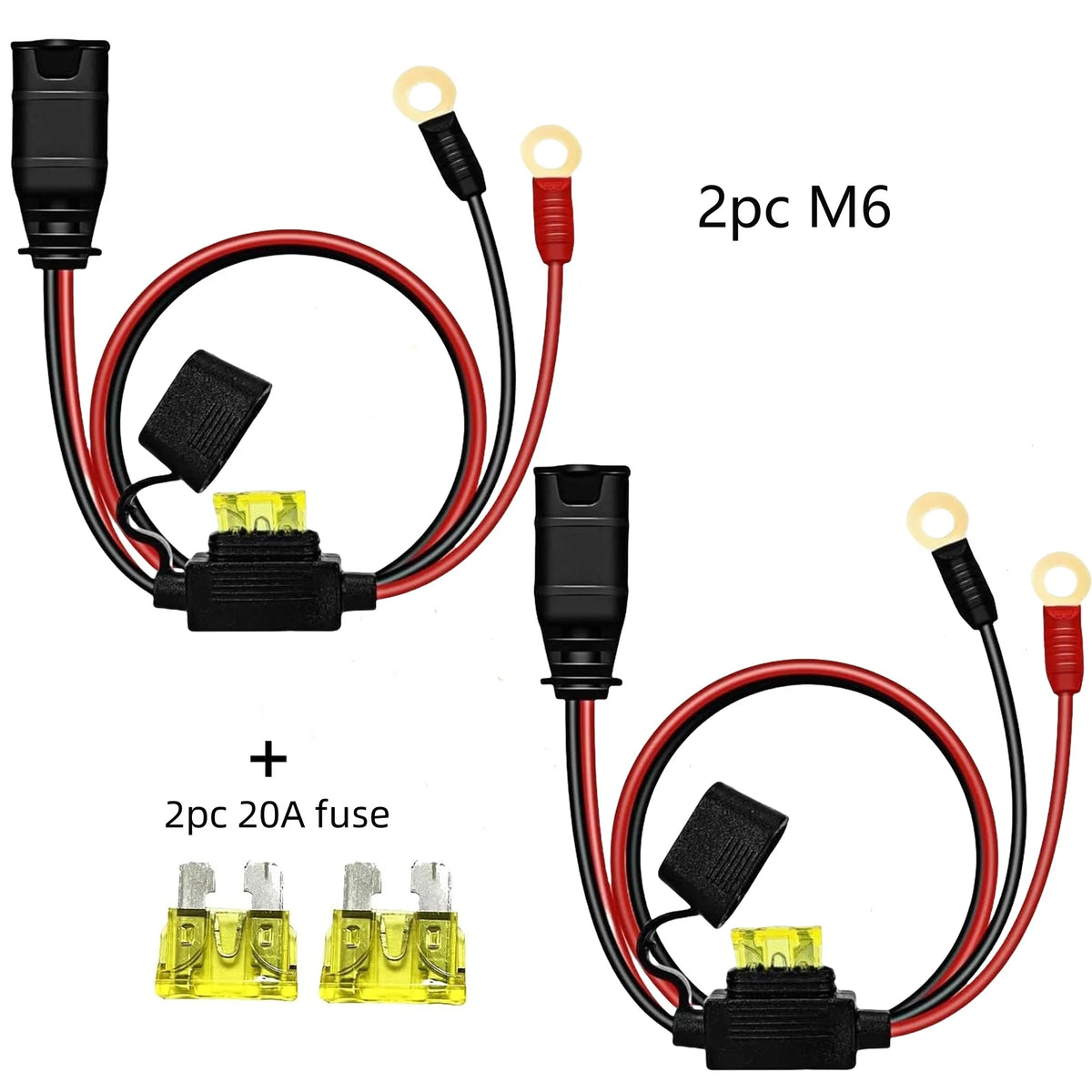 2pc M6 Color M10 Silicone Car Plug Fast Charging Cable Connector