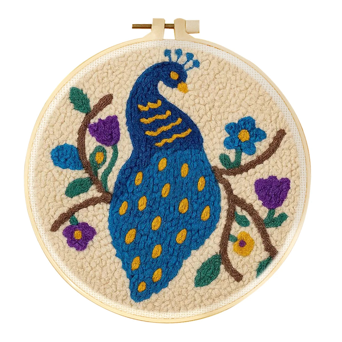 CCX-1045-2020 Color Punch Needle Embroidery Kit With Hoop – Animal Design