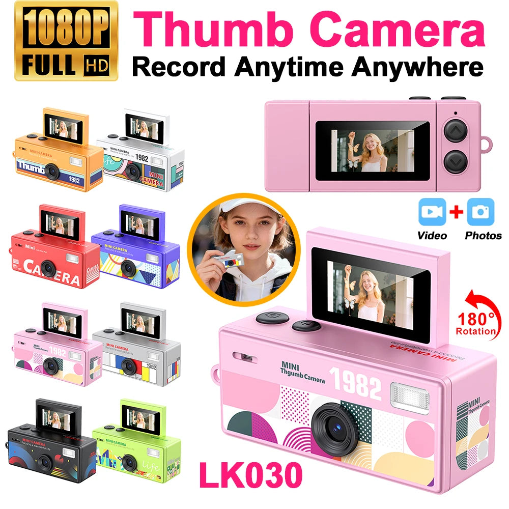 Mini Thumb Keychain Camera 0.96" Screen 1080P CCD