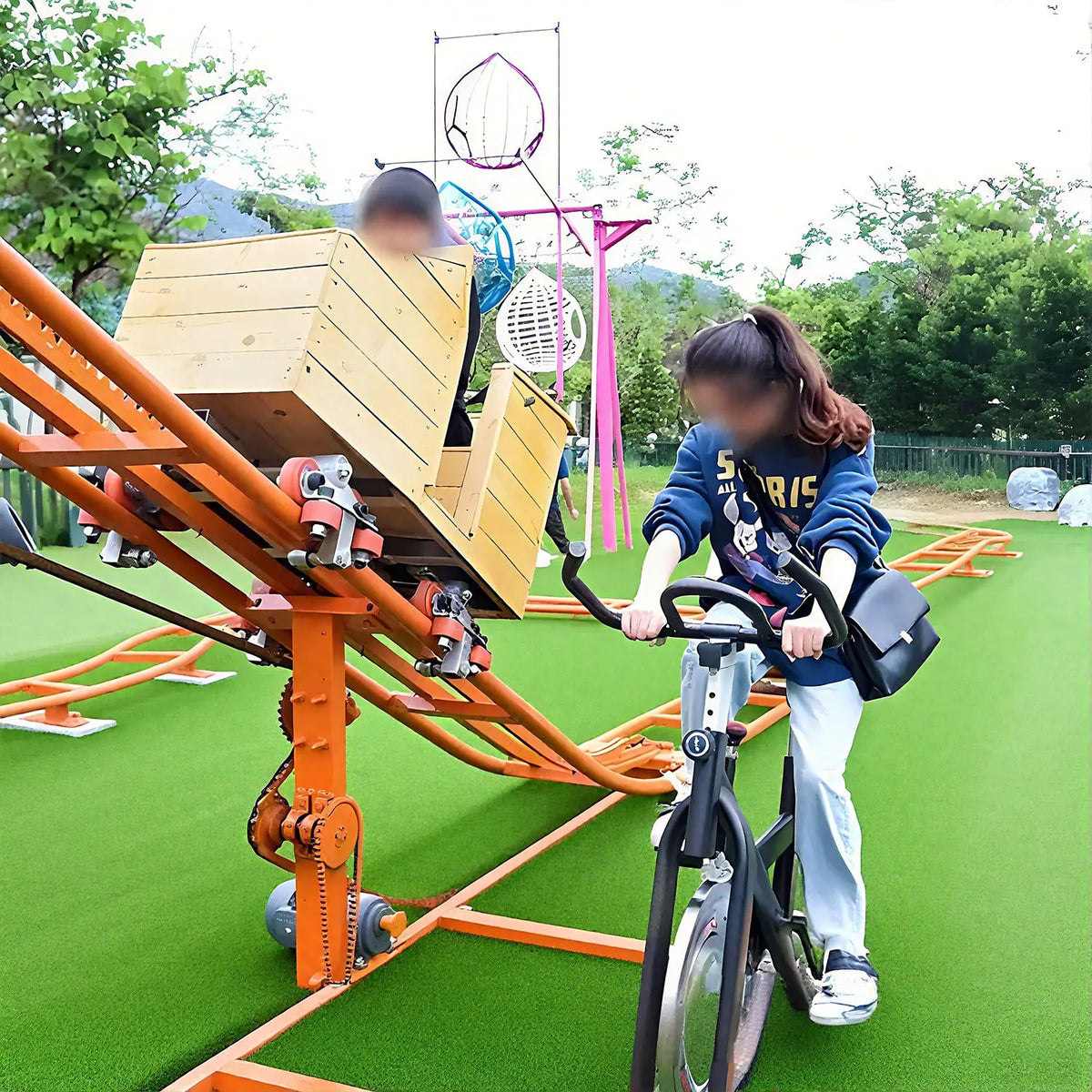 Unpowered Kids Roller Coaster Ride For Parks And Yards