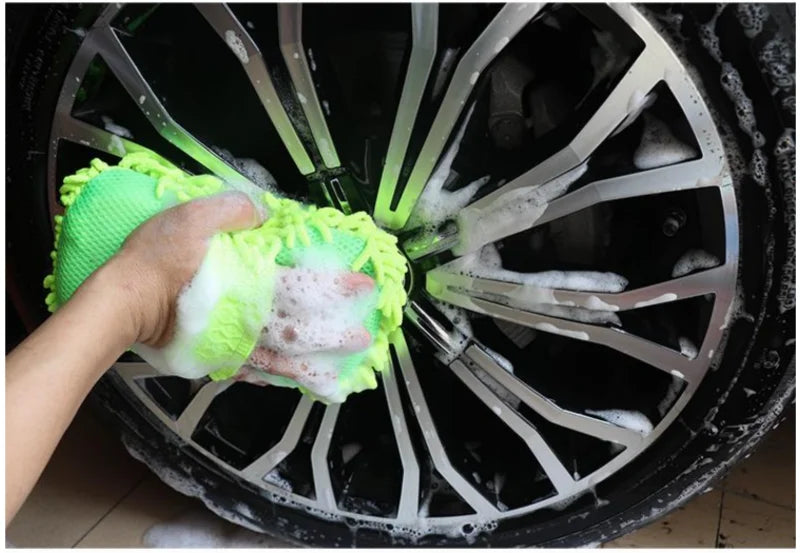 Microfiber Car Wash Sponge and Cleaning Mitt Set