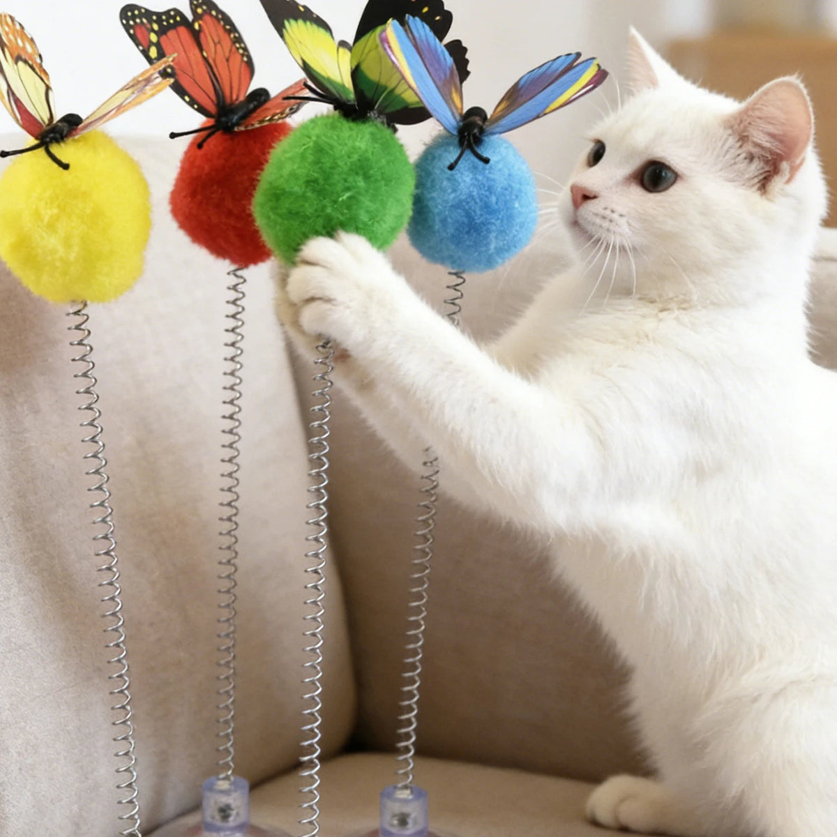 Suction Cup Spring Cat Teaser Toy – Self-Play Boredom Relief