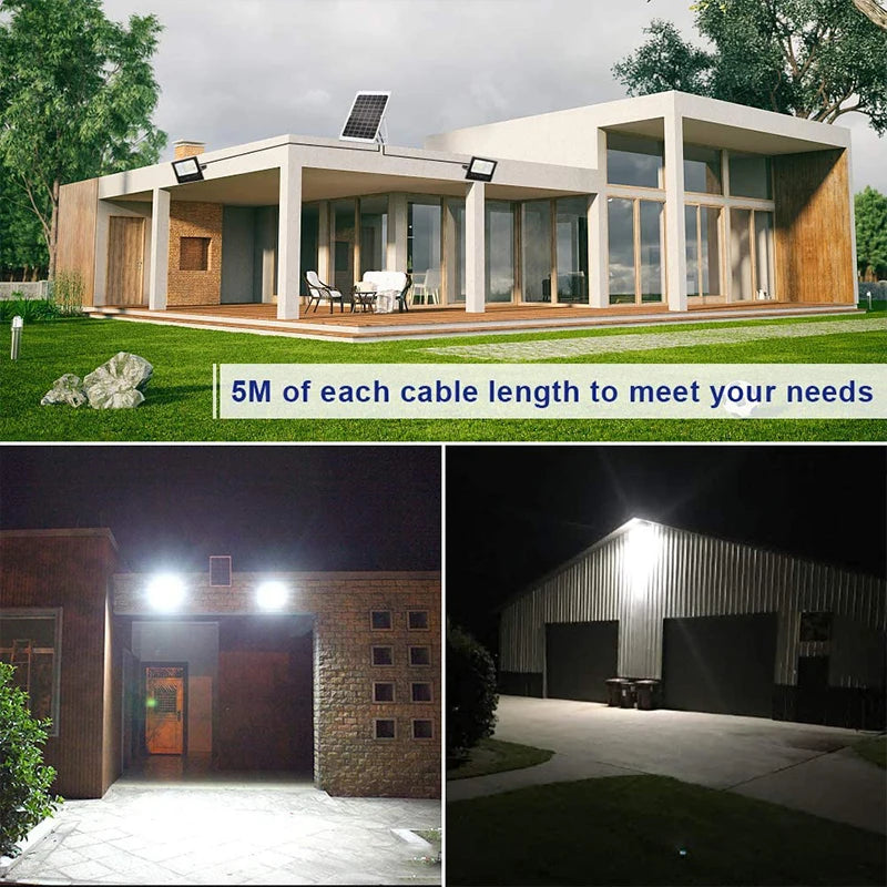 Dual Head Solar LED Flood Light 400W IP65 Outdoor