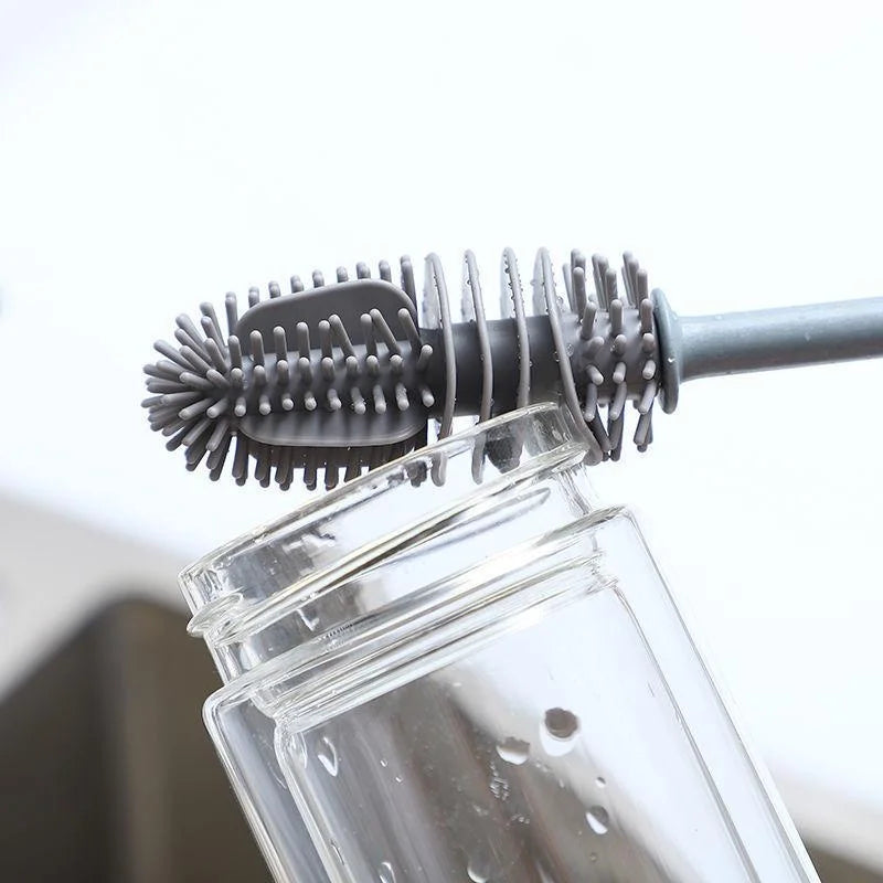 Silicone Bottle And Cup Cleaning Brush With Long Handle