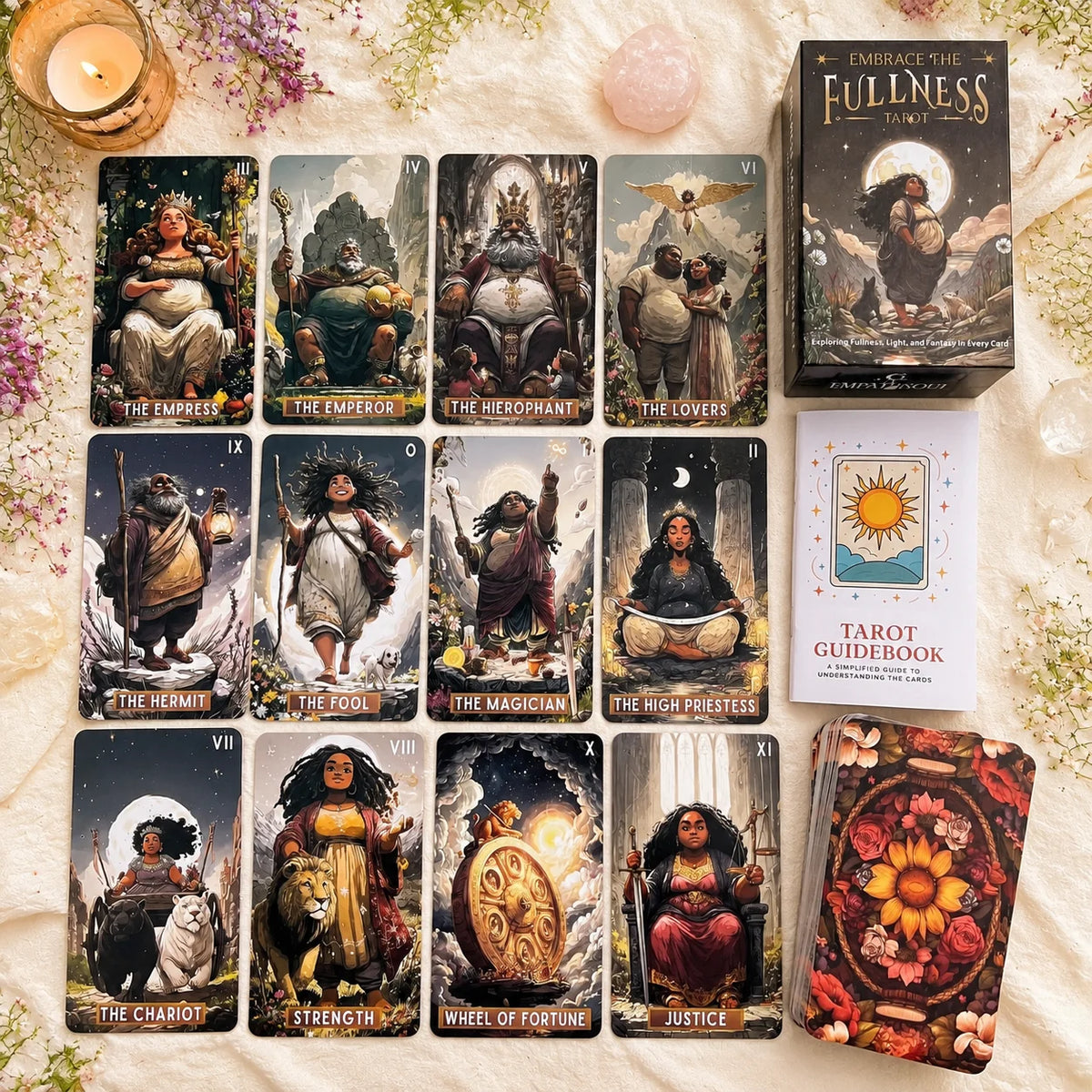 Embrace The Fullness Tarot Deck – 78 Illustrated Cards