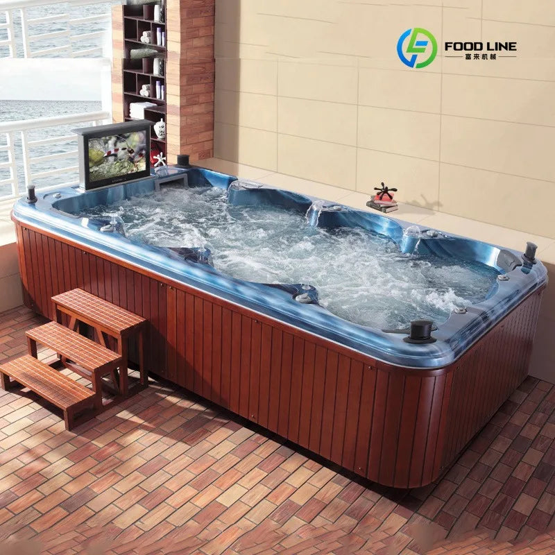 Outdoor Whirlpool Spa Tub With Massage Jets For 8 People
