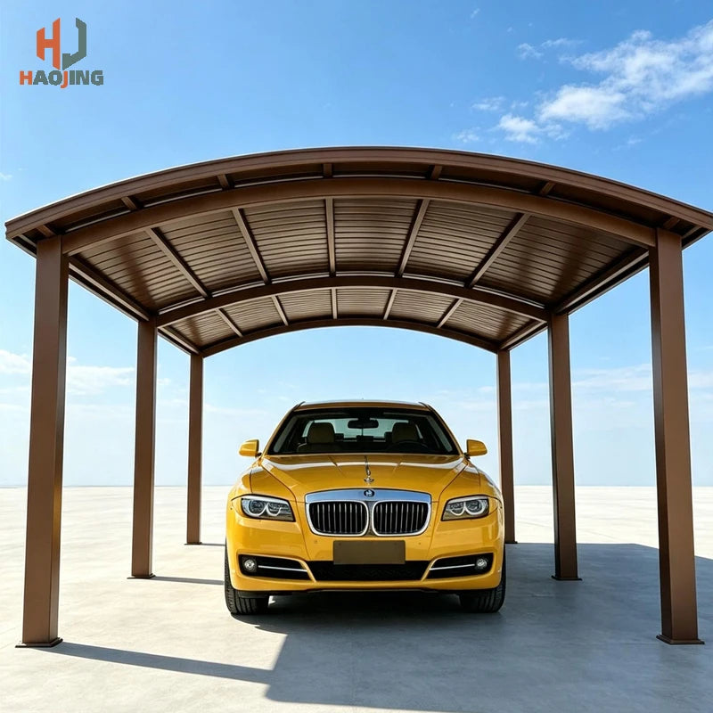 Aluminum Double Carport Garage Shelter With Polycarbonate Roof