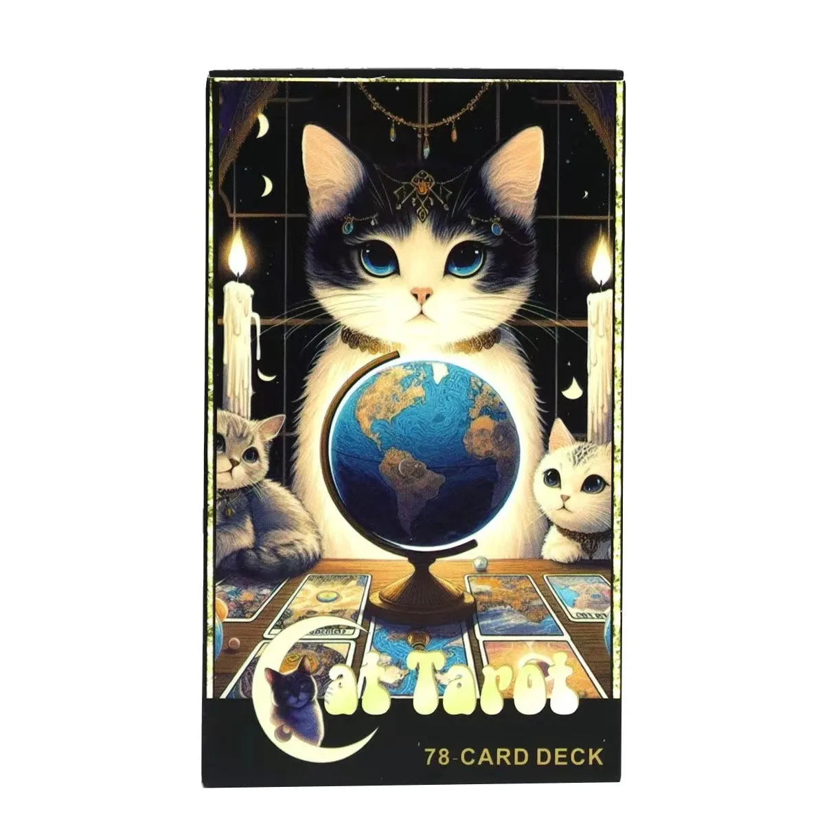 DEEP BLUE Color Compact English Tarot Card Deck With PDF Guide