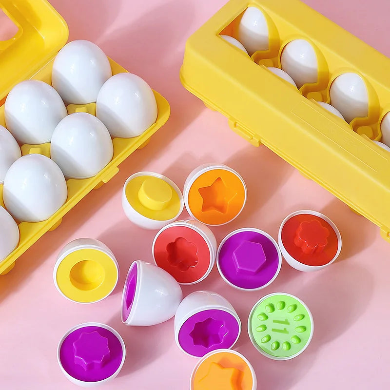 Montessori Egg Shape Matching Puzzle Toy for Toddlers