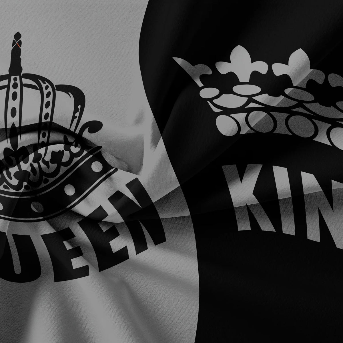 King And Queen Printed Bedding Set 3-Piece Polyester
