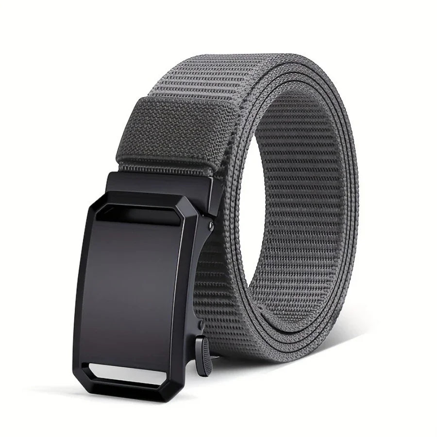 GRAY Color Men’s Canvas Tactical Belt With Automatic Buckle