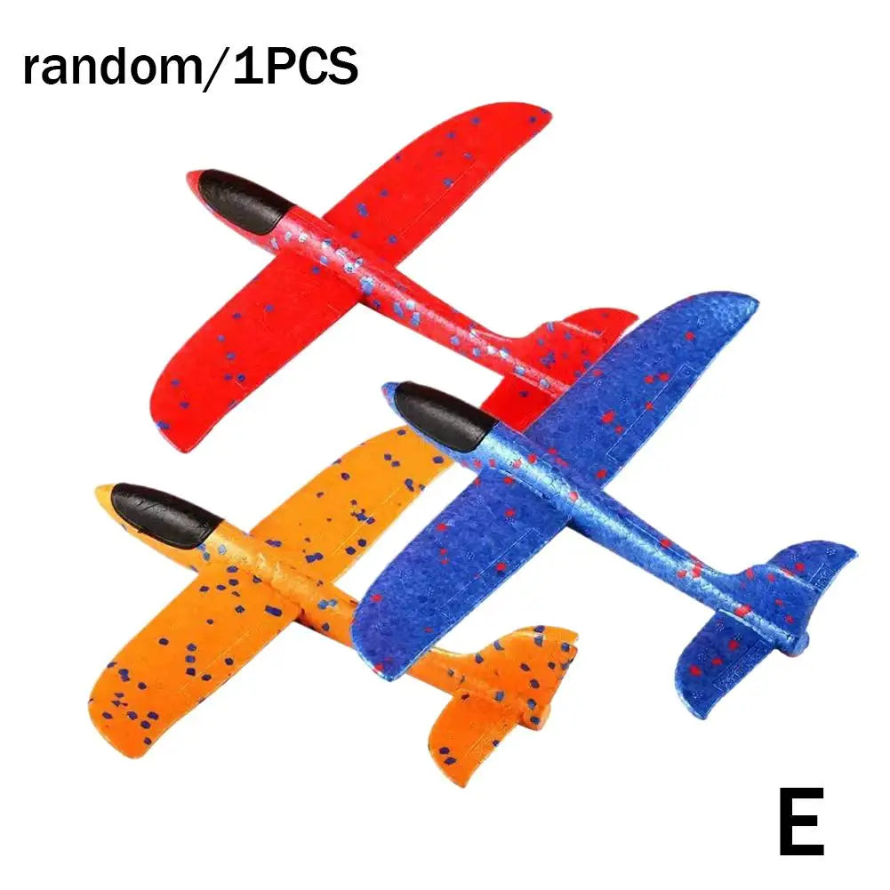 random 1pc Color Kids Foam Aircraft Launcher Toy – Outdoor Flying Fun