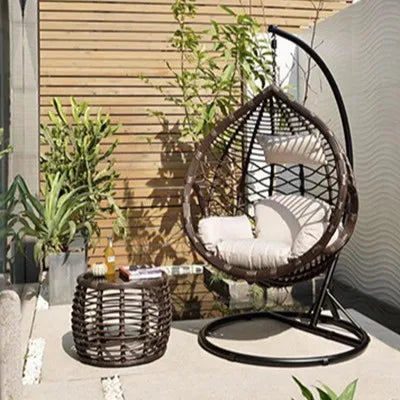 9 Color Outdoor Hanging Rattan Swing Chair – Balcony & Garden Seat