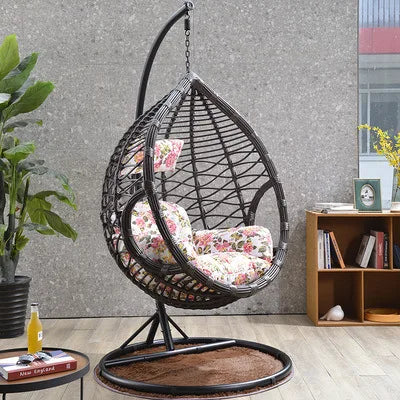 2 Color Outdoor Hanging Rattan Swing Chair – Balcony & Garden Seat