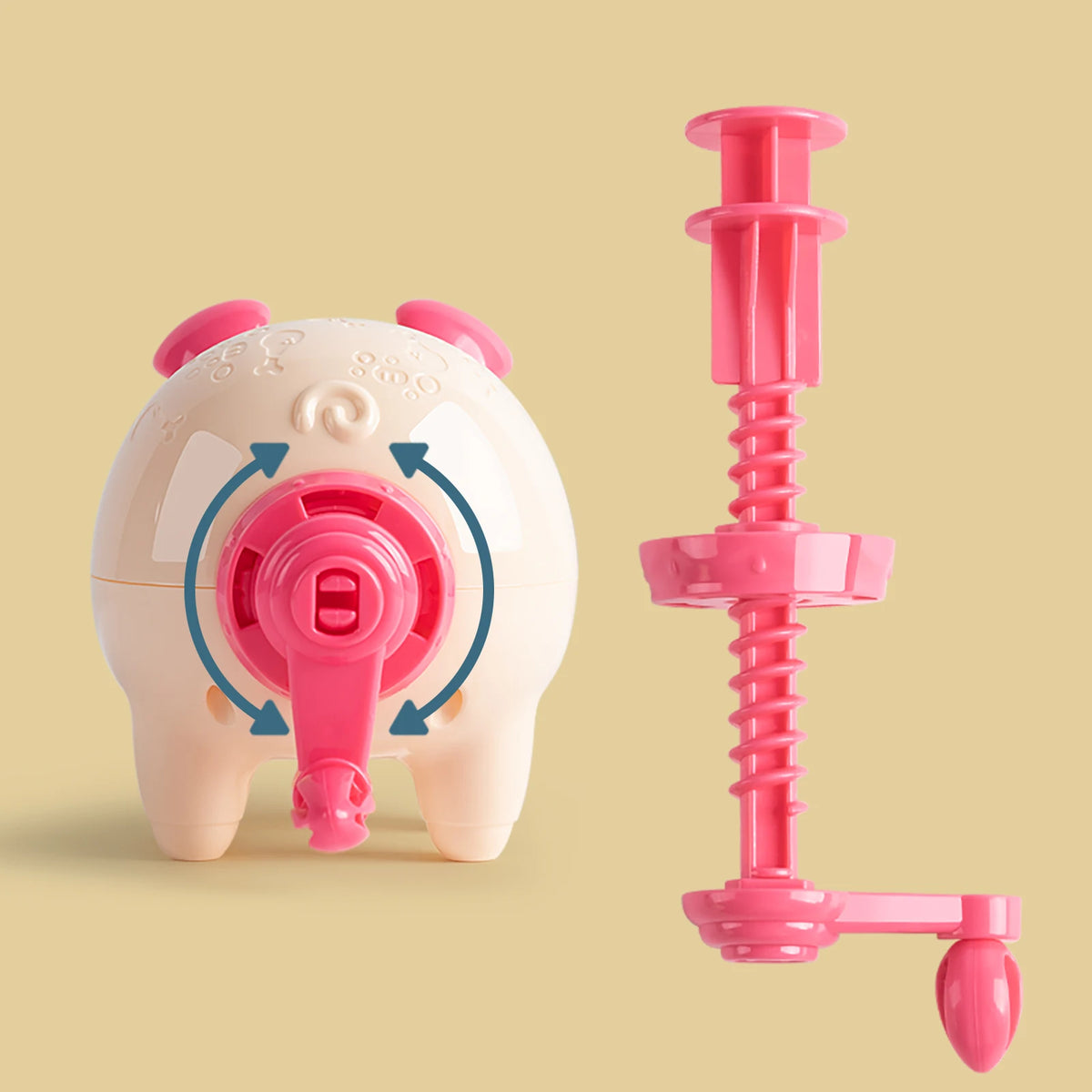 Cartoon Pig Noodle Maker Clay Play Set for Kids