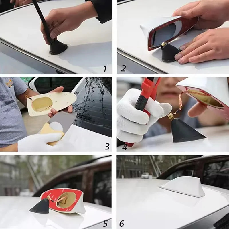 Shark Fin Car Radio Antenna – FM/AM Signal & Stylish Cover