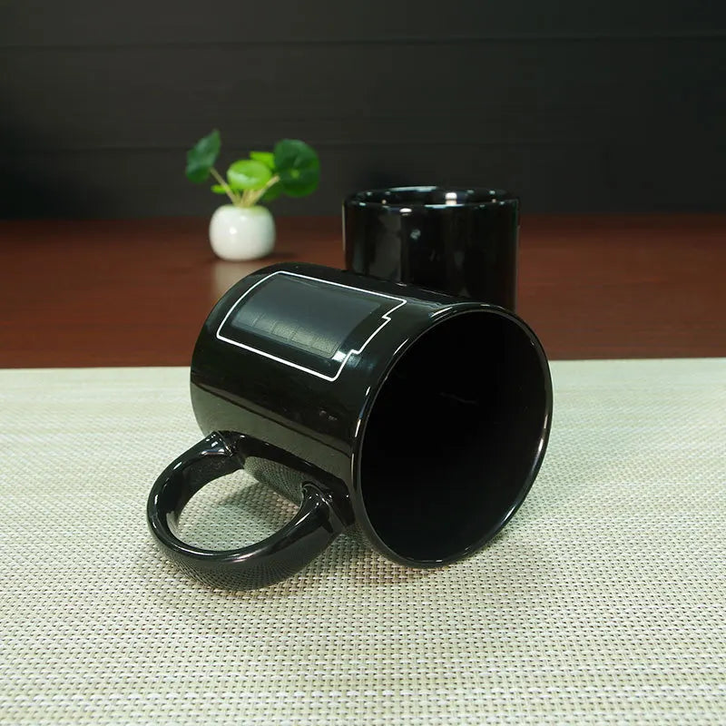 Heat Reactive Battery Magic Mug Ceramic Coffee Cup