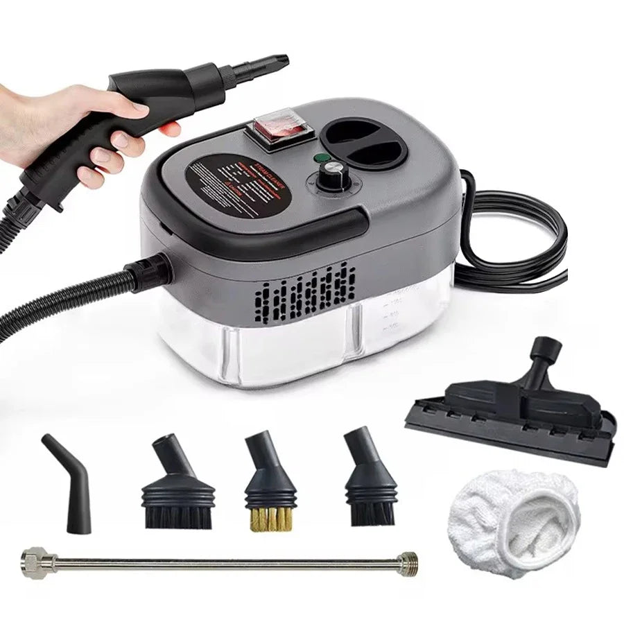 EU Plug Grey Color Handheld High-Pressure Steam Cleaner For Home And Car