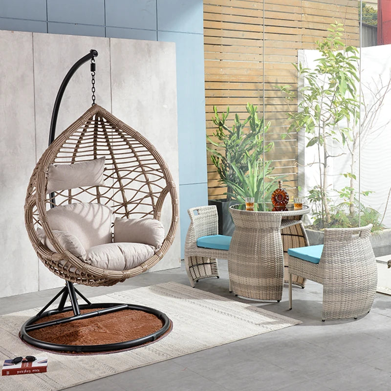 Outdoor Hanging Rattan Swing Chair – Balcony & Garden Seat