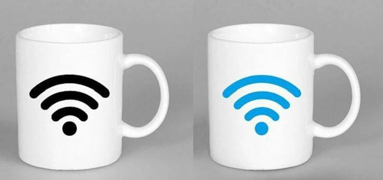 C Color Heat Reactive Battery Magic Mug Ceramic Coffee Cup