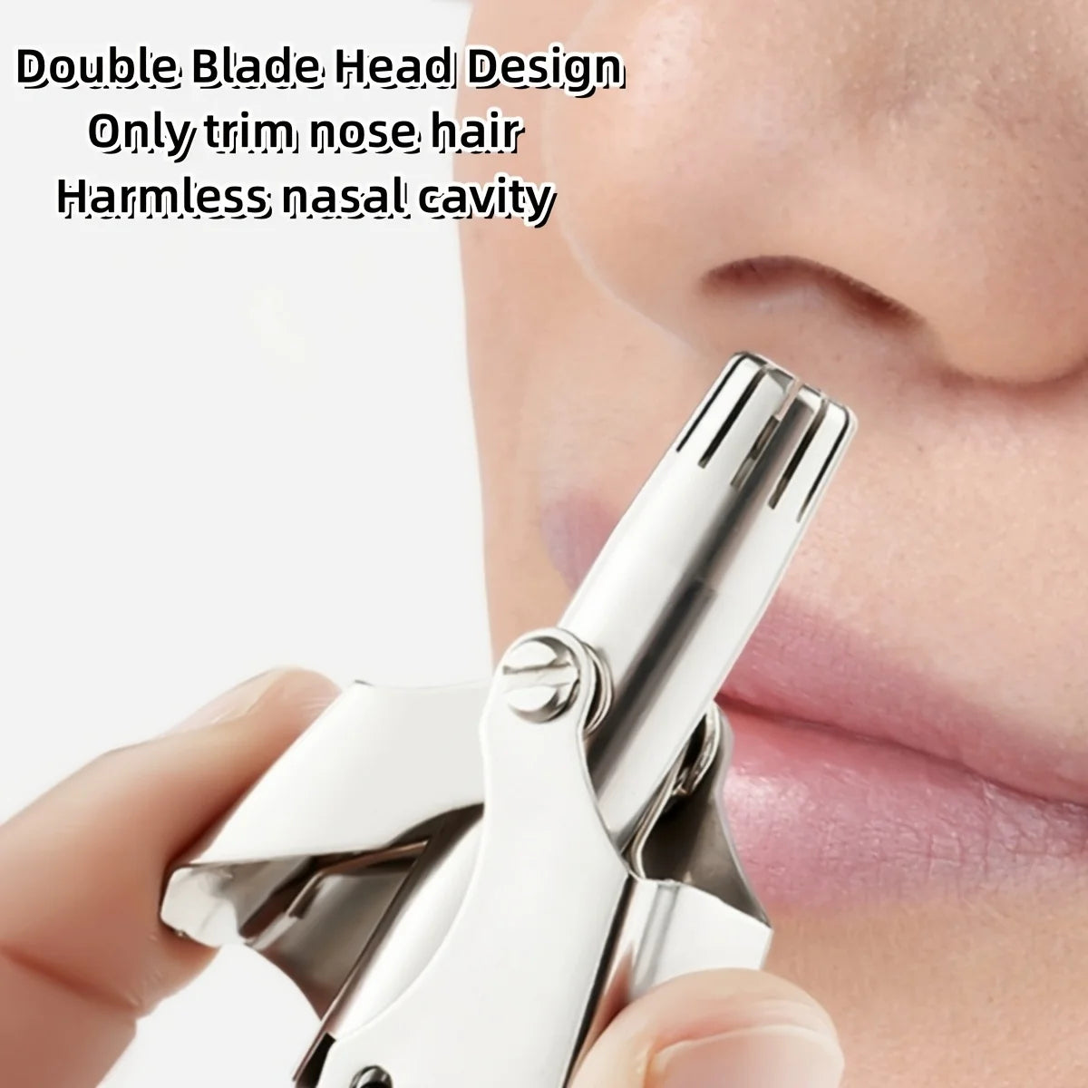 Manual Stainless Steel Nose & Ear Hair Trimmer