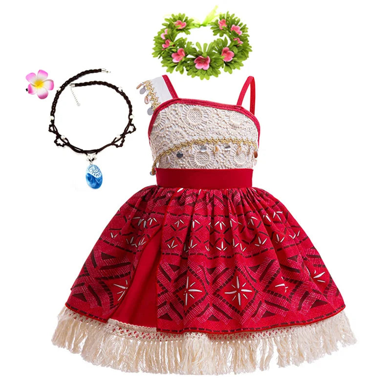 DressB Suit2 Color Girls Island Adventure Princess Costume Dress Set