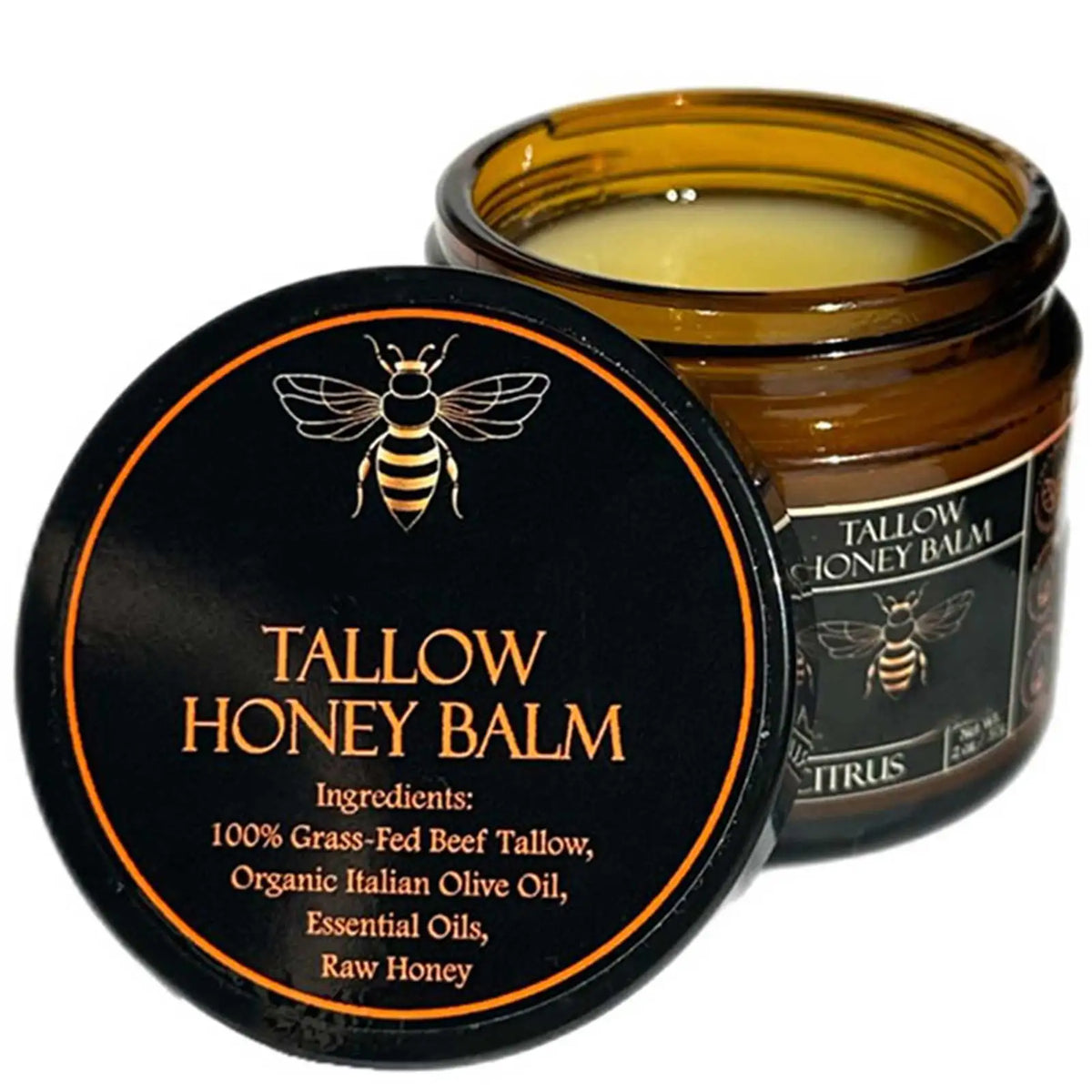 Citrus Color Beef Tallow Honey Balm Cream – Nourishing Natural Moisturizer