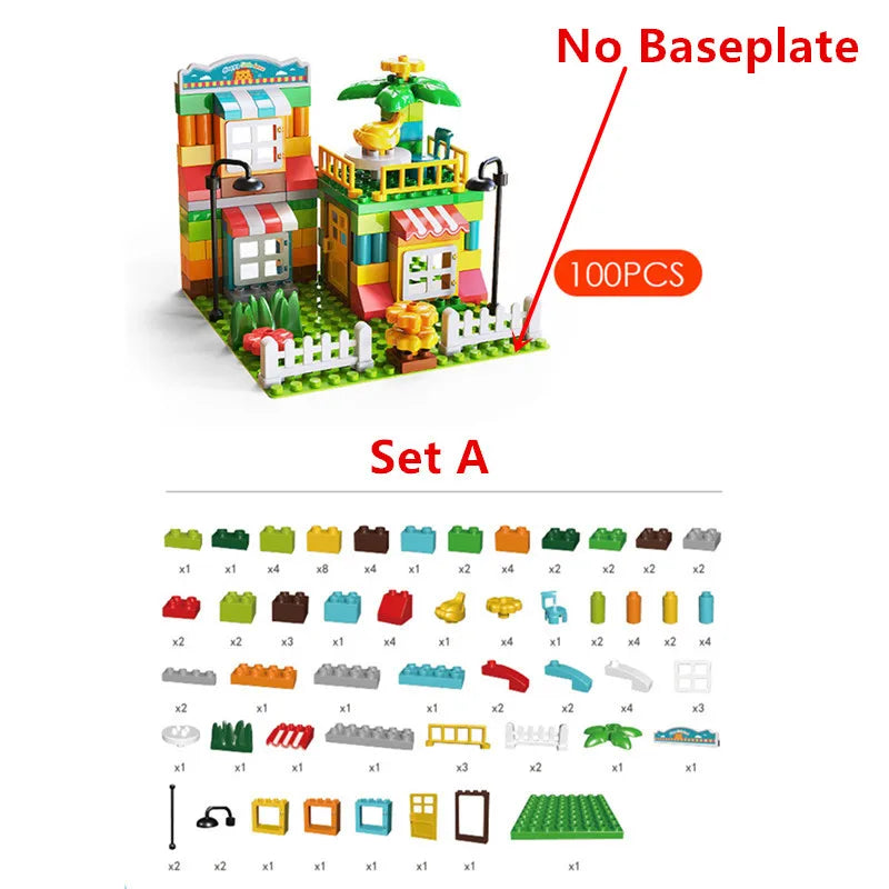 100pc A NO plate Color Marble Run Building Blocks Set With Spiral Tracks