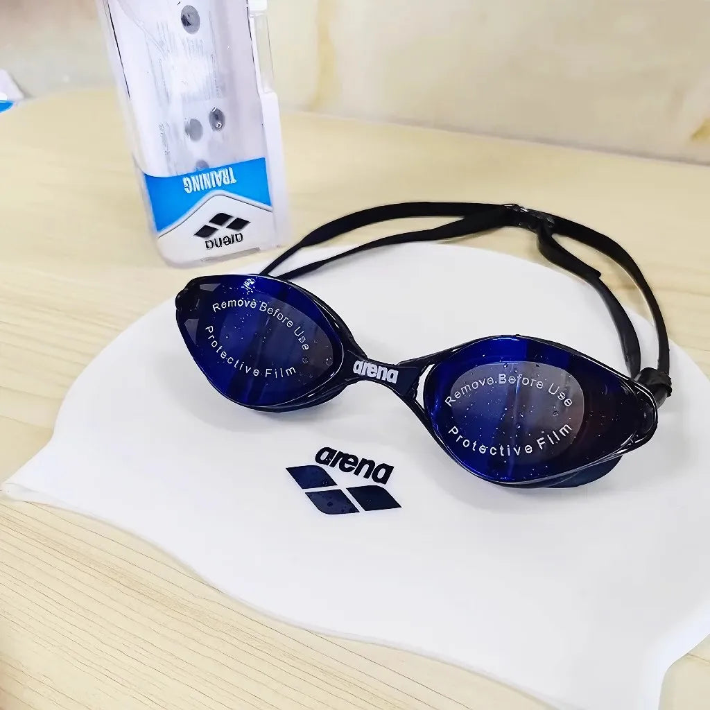 Waterproof Anti-Fog Swimming Goggles and Cap Set