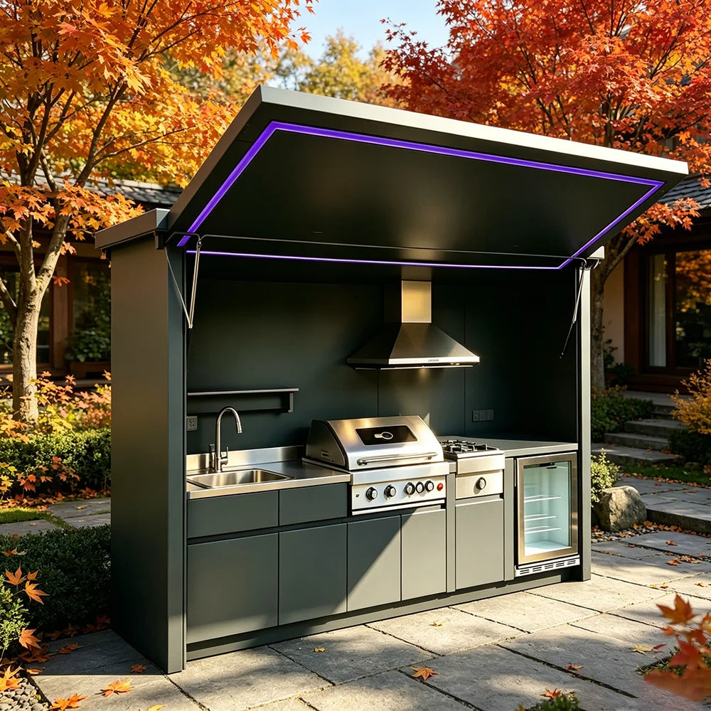 Modular Outdoor Kitchen Grill Cabinet Aluminum Unit