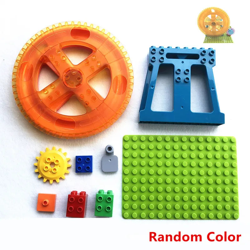 wheel with plate Color Marble Run Building Blocks Set With Spiral Tracks