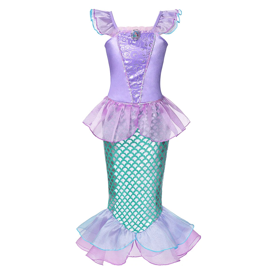 X Color Girls Princess Costume Dress – Long Sleeve Party Outfit
