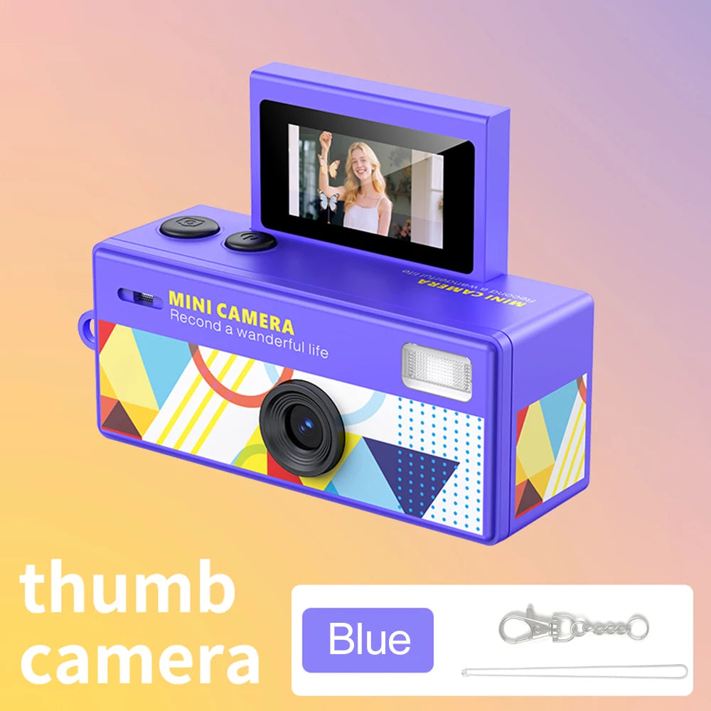LK030 Blue Color Mini Thumb Keychain Camera 0.96" Screen 1080P CCD