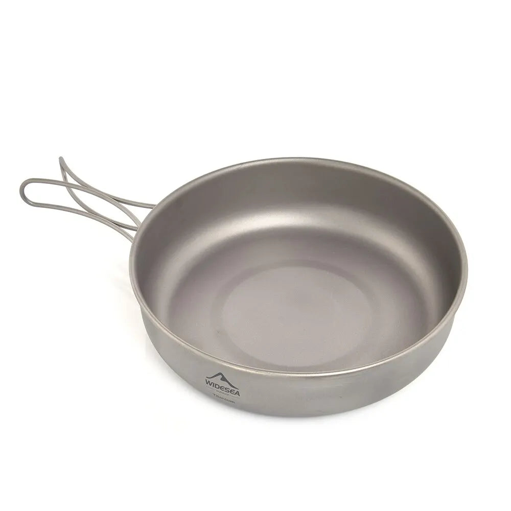 17.4CM frying pan Color Titanium Camping Cookware Set – Ultralight Outdoor Pot
