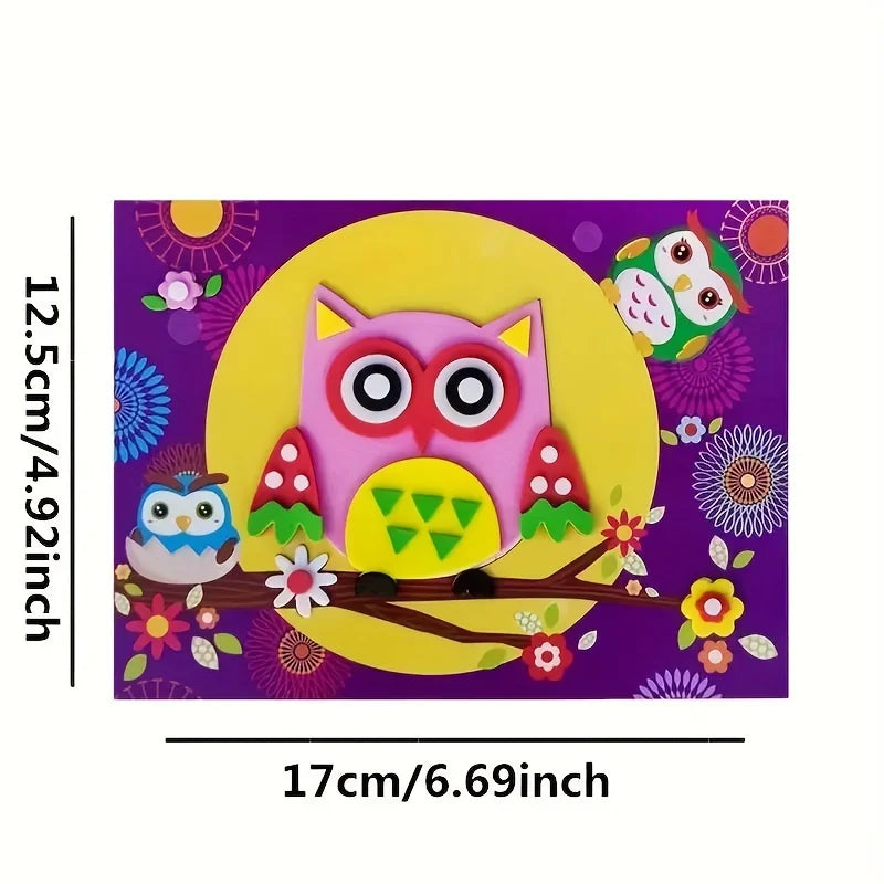 3D EVA Foam Animal Sticker Craft Kit For Kids