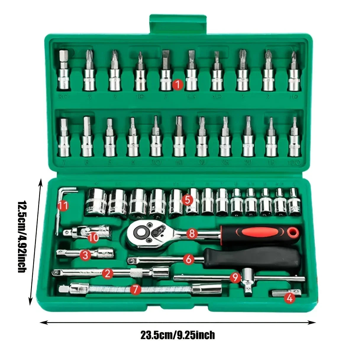 46-Piece Mechanic Tool Set for Auto and Home Repair