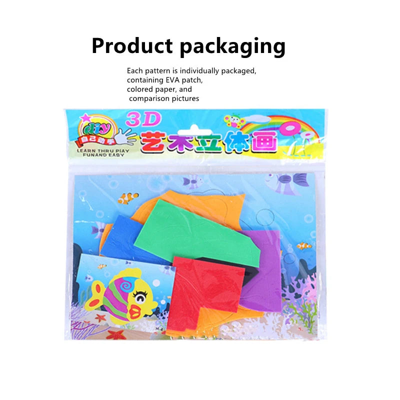 Kids DIY 3D Foam Animal Sticker Craft Puzzle Set