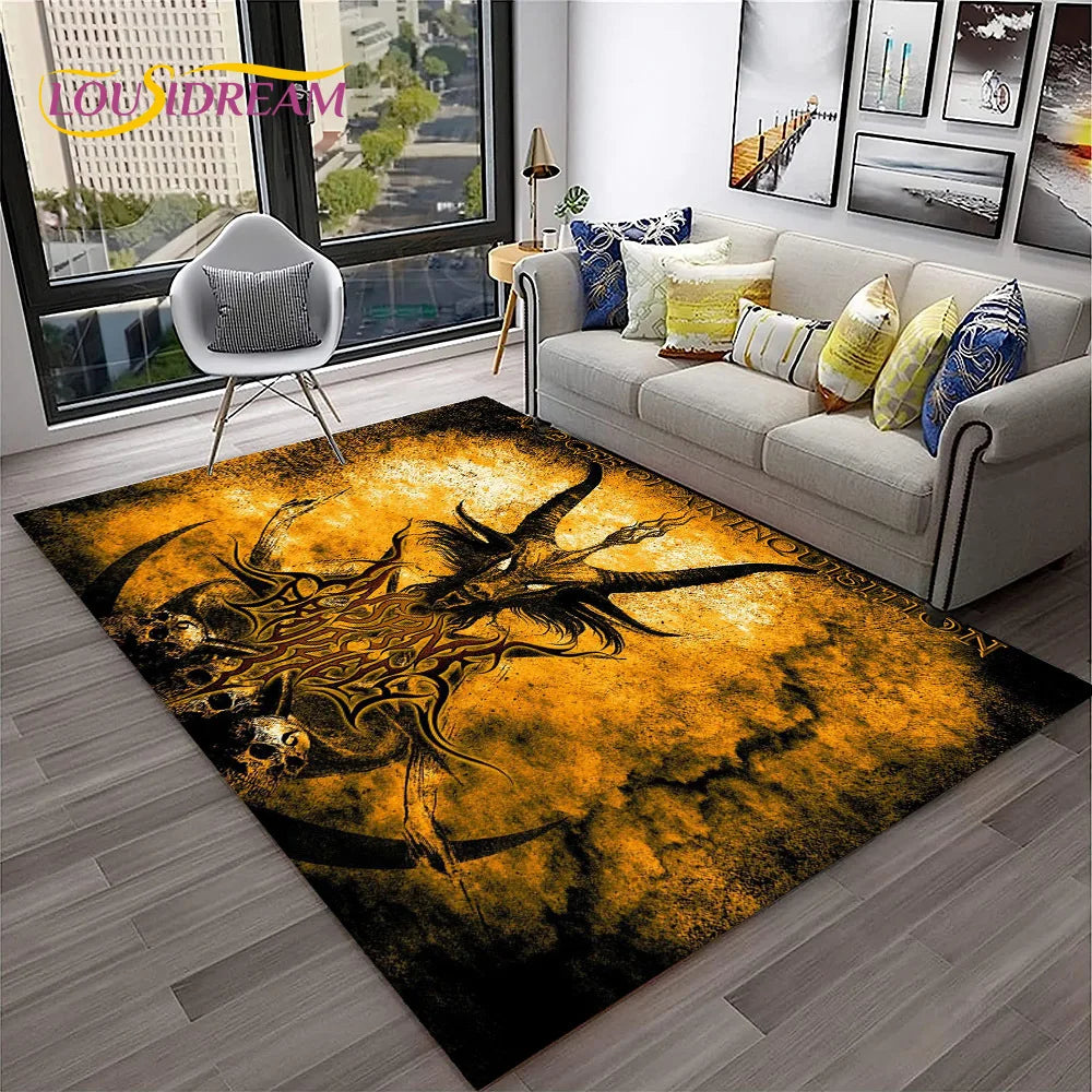 Gothic Witchcraft Ouija Tarot Non-Slip Printed Area Rug