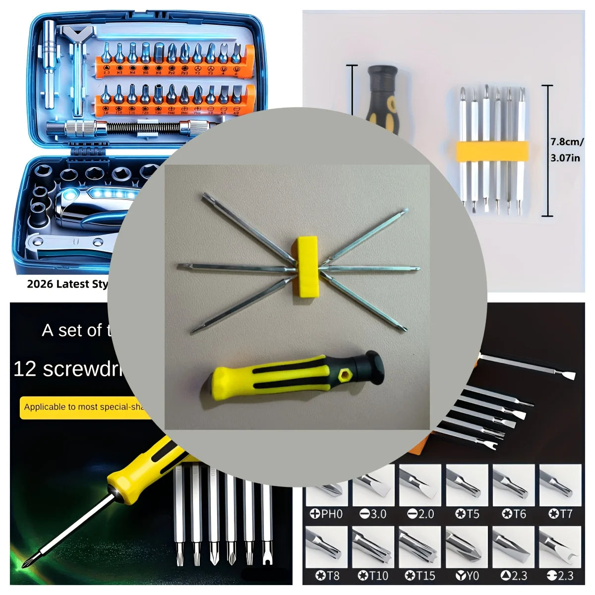 7-in-1 Precision Metal Screwdriver Set for Repairs
