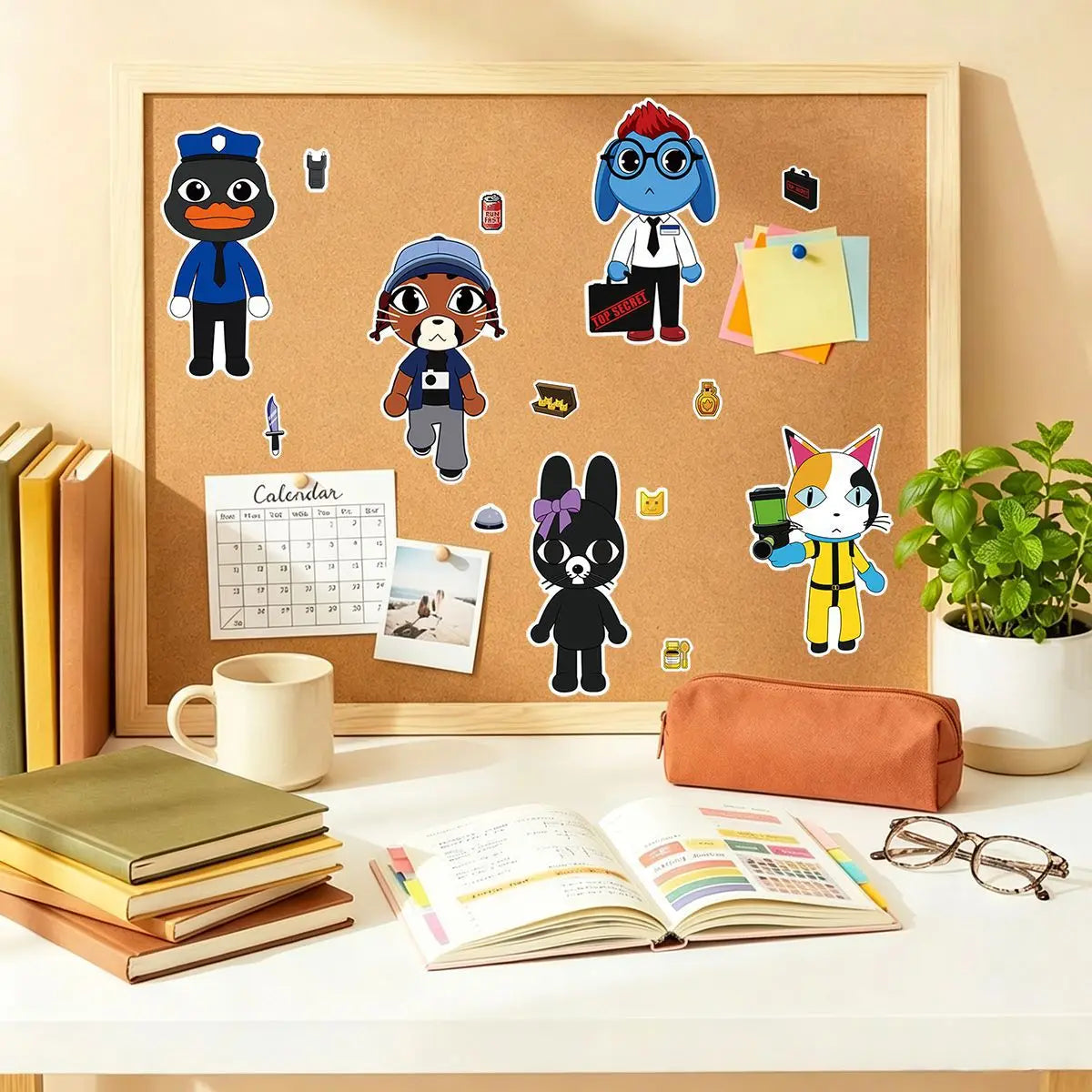 Animal Hospital Make-a-Face Puzzle Sticker Game Set