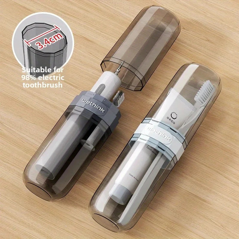 Portable Toothbrush Travel Case Transparent Holder
